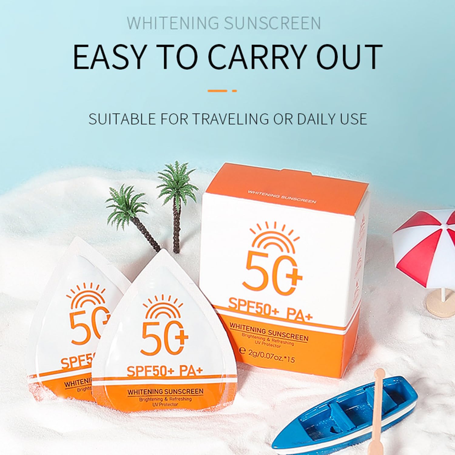 Compact mini sunscreen for travel and events