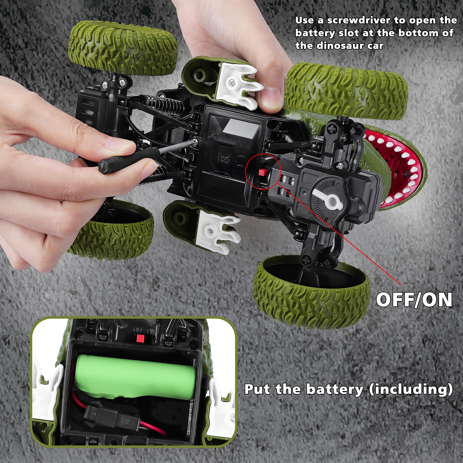 abs and pvc dinosaur car body durable construction