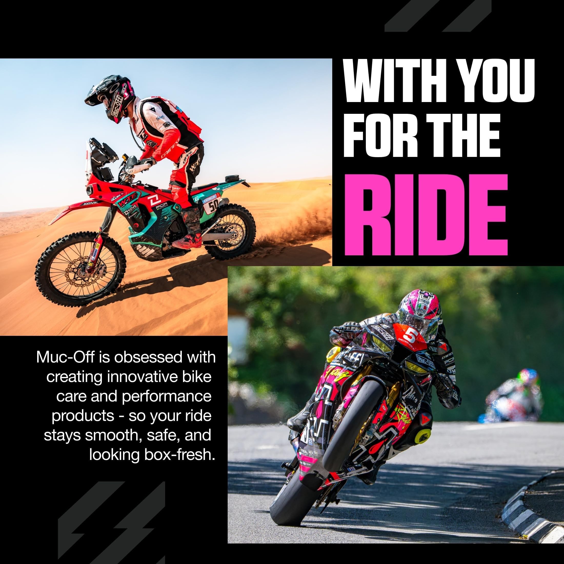 UV torch visibility check with Muc-Off lube