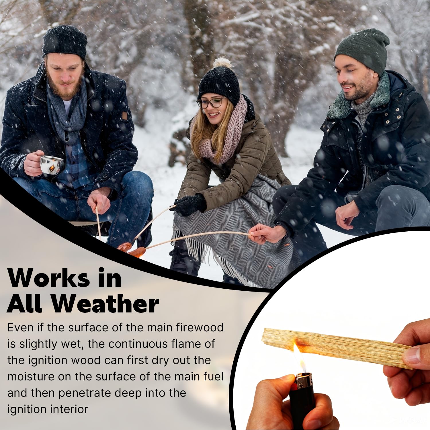 Fatwood sticks for fireplaces fire pits and outdoor cooking
