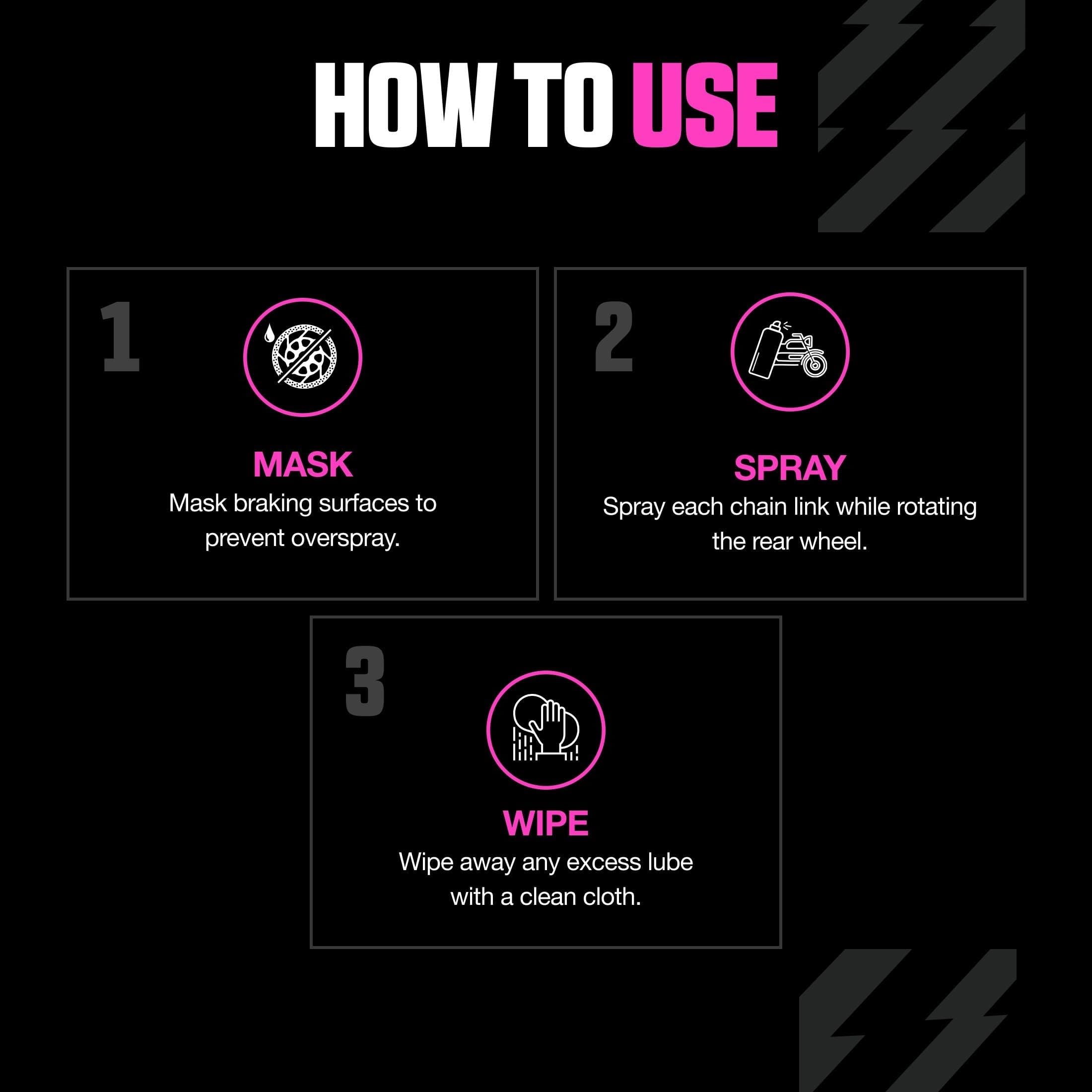 Muc-Off motorcycle chain lubricant 400ml bottle