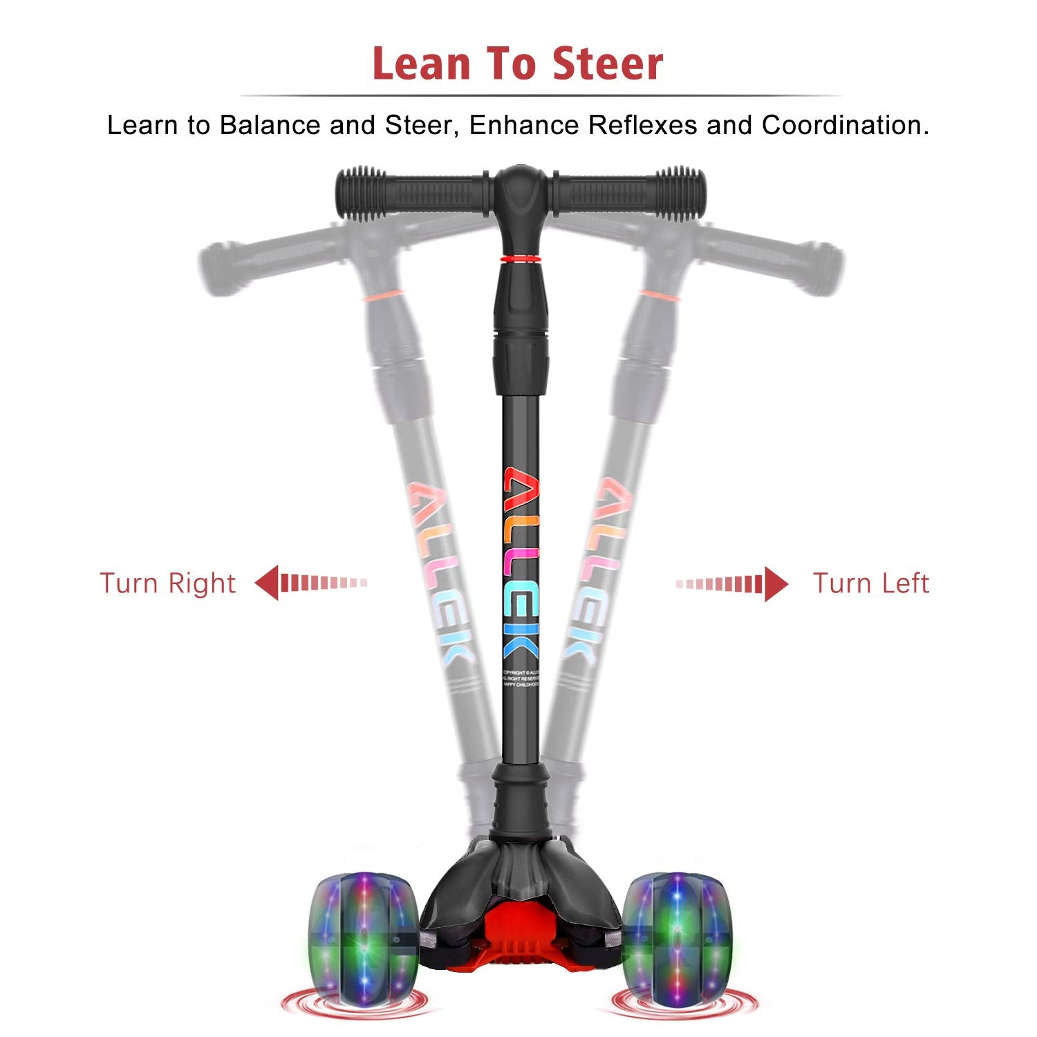 Lean-To-Steer control on Allek Kick Scooter B02