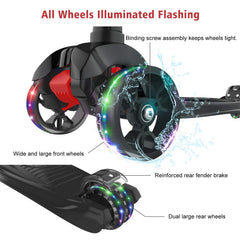 4-height adjustable T-bar on Allek Kick Scooter B02