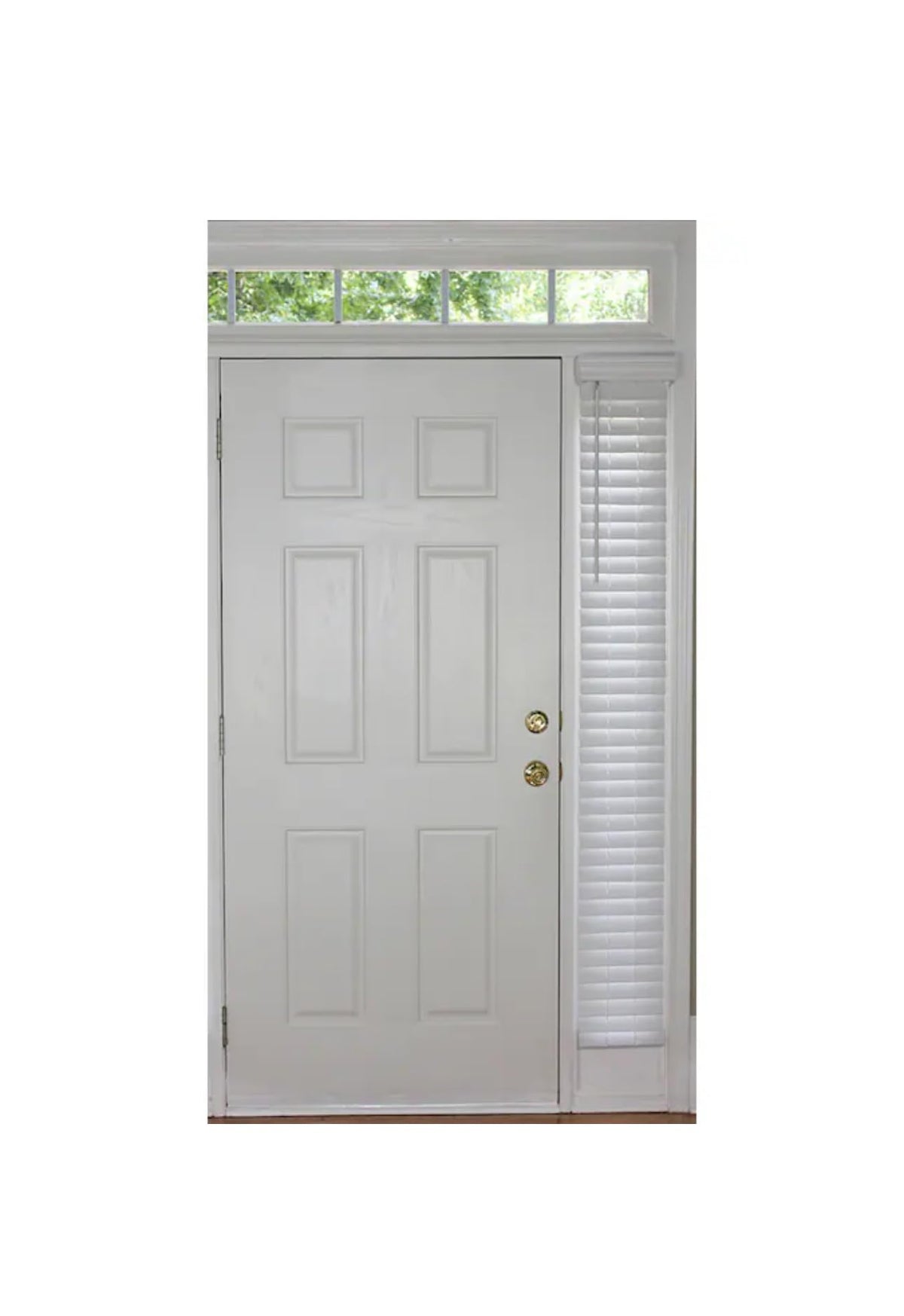 allen + roth Trim at Home 2-in cordless white faux wood room darkening plantation blinds