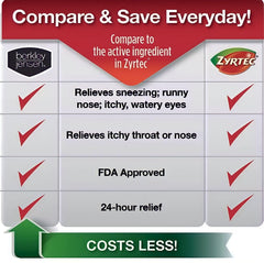 adult and child allergy relief cetirizine 6 years and over