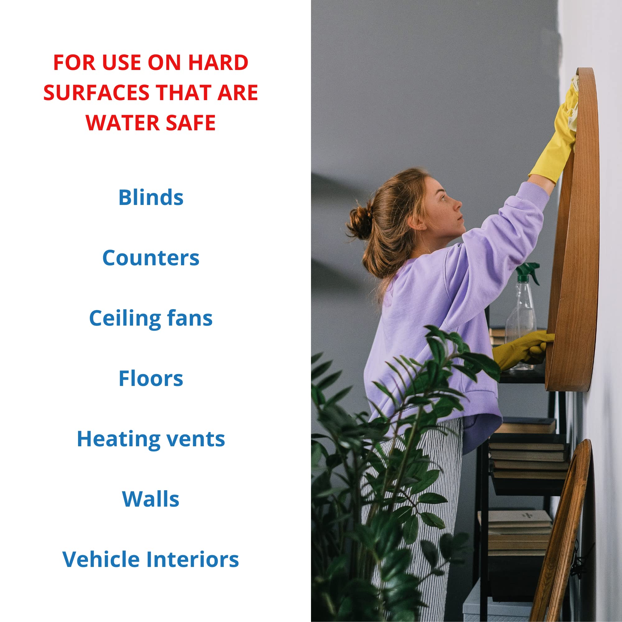 Spray applied to carpeting and upholstery surfaces