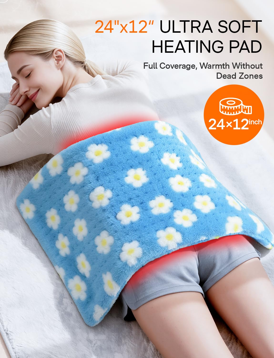 ALLJOY heating pad 12x24 size for back neck shoulders