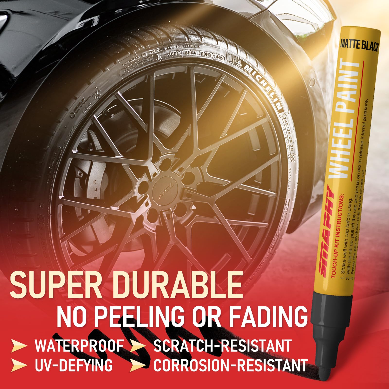 Curb rash repair kit for alloy wheels SMAPHY