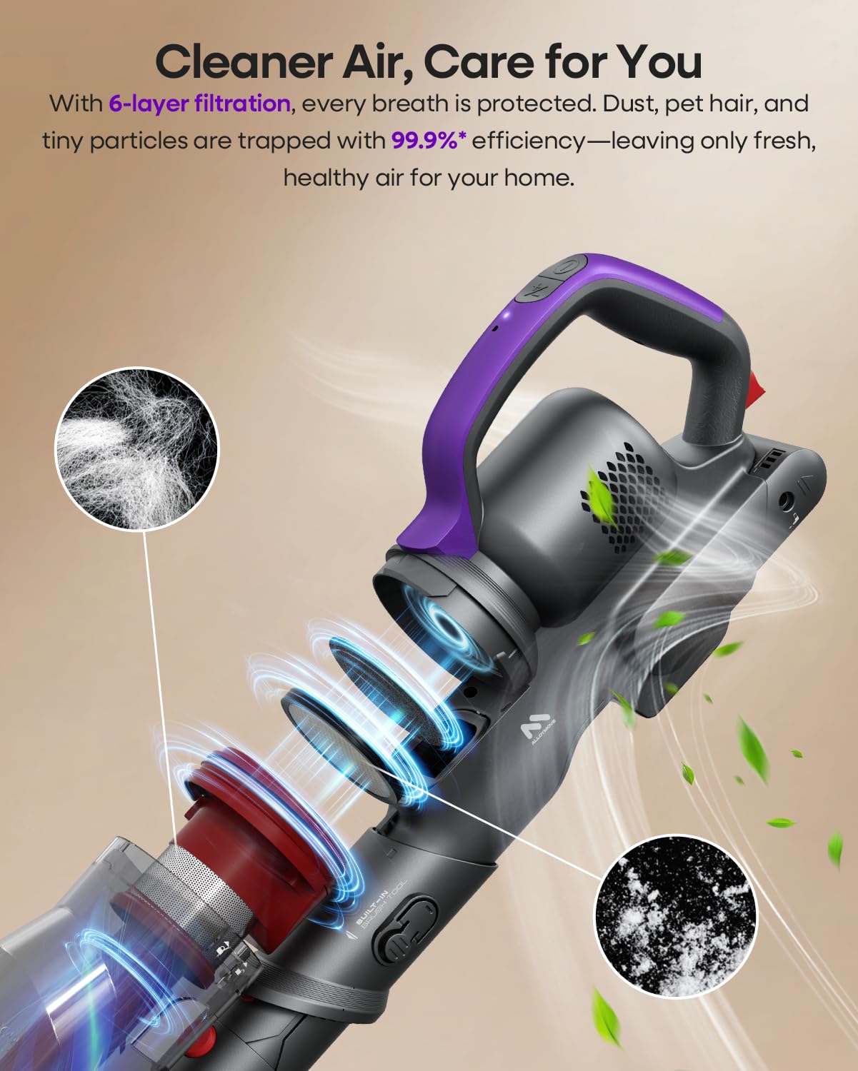 AlloyMove A03 9.5 inch brush head in use