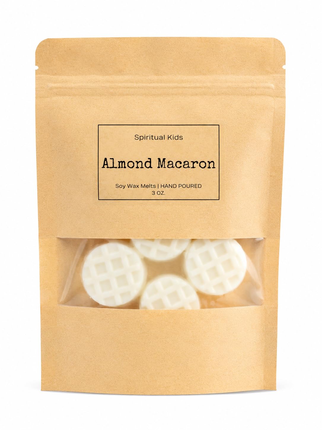 Almond Macaron Wax Melts 3oz waffles shaped