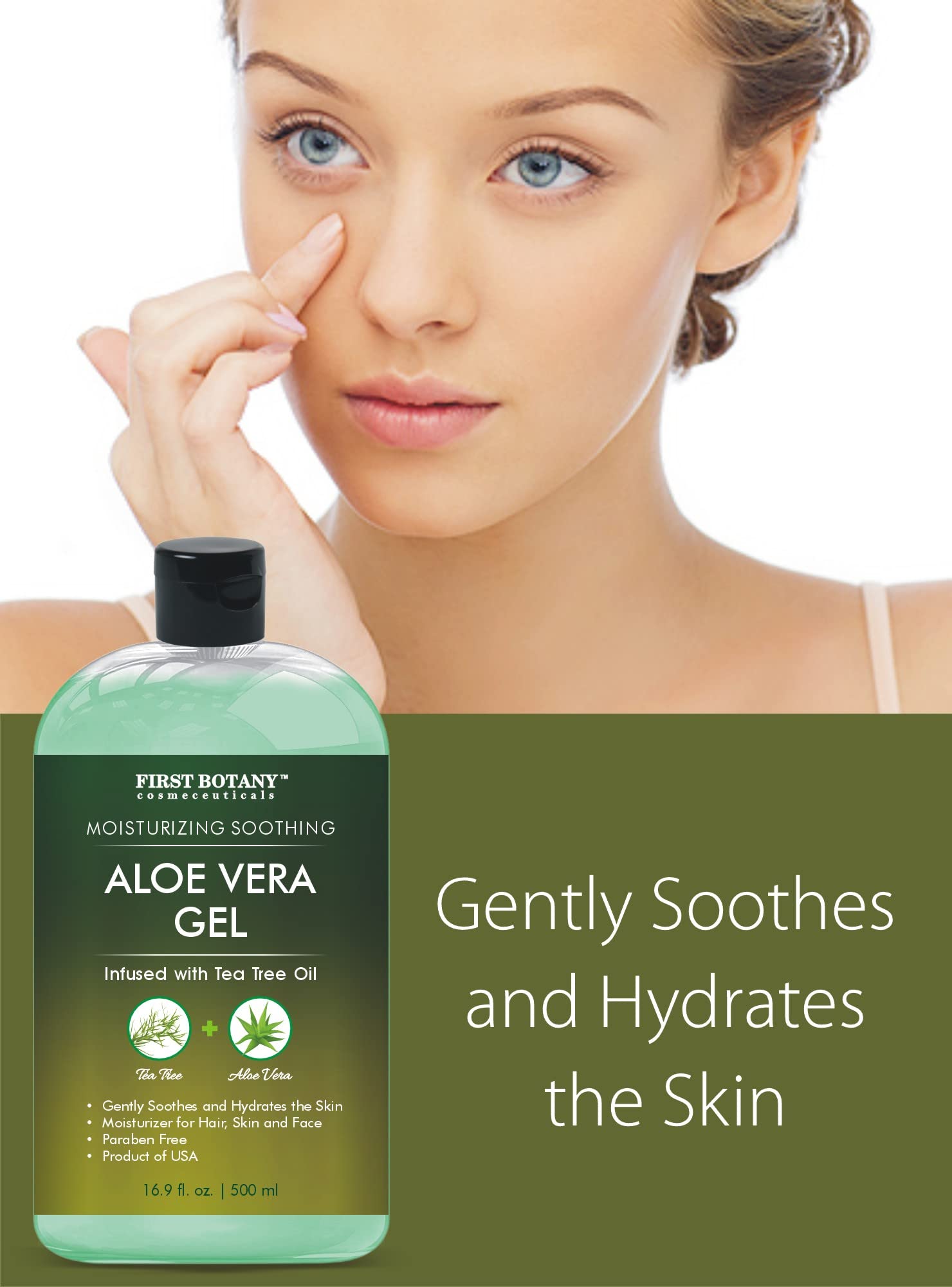 After sun soothing aloe vera gel for skin hydration