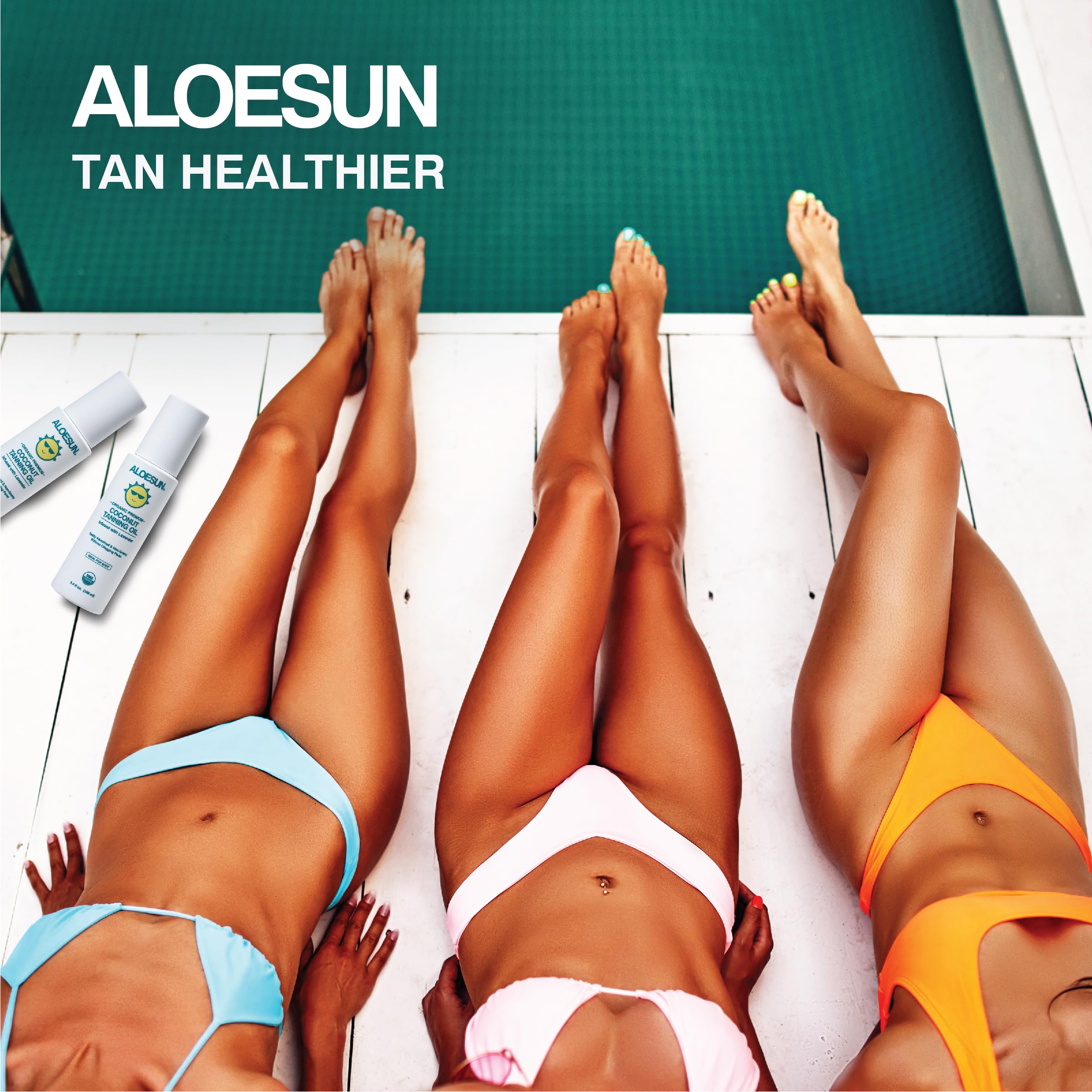 ALOESUN Organic Coconut Tanning Oil Spray lavender oil infusion