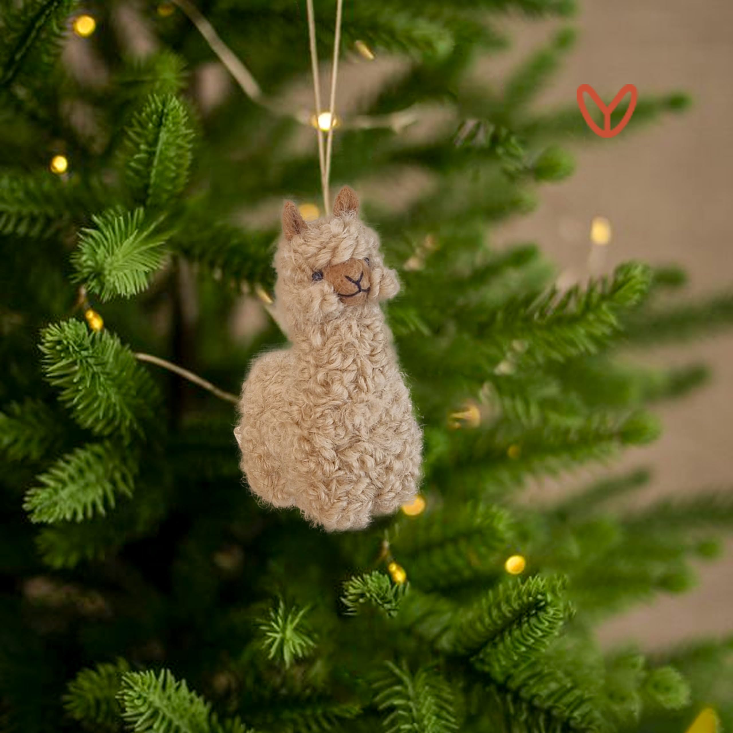 Eco friendly artisan alpaca ornament from Peru