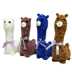 Handmade Crochet Alpaca Plush 8-Inch purple color
