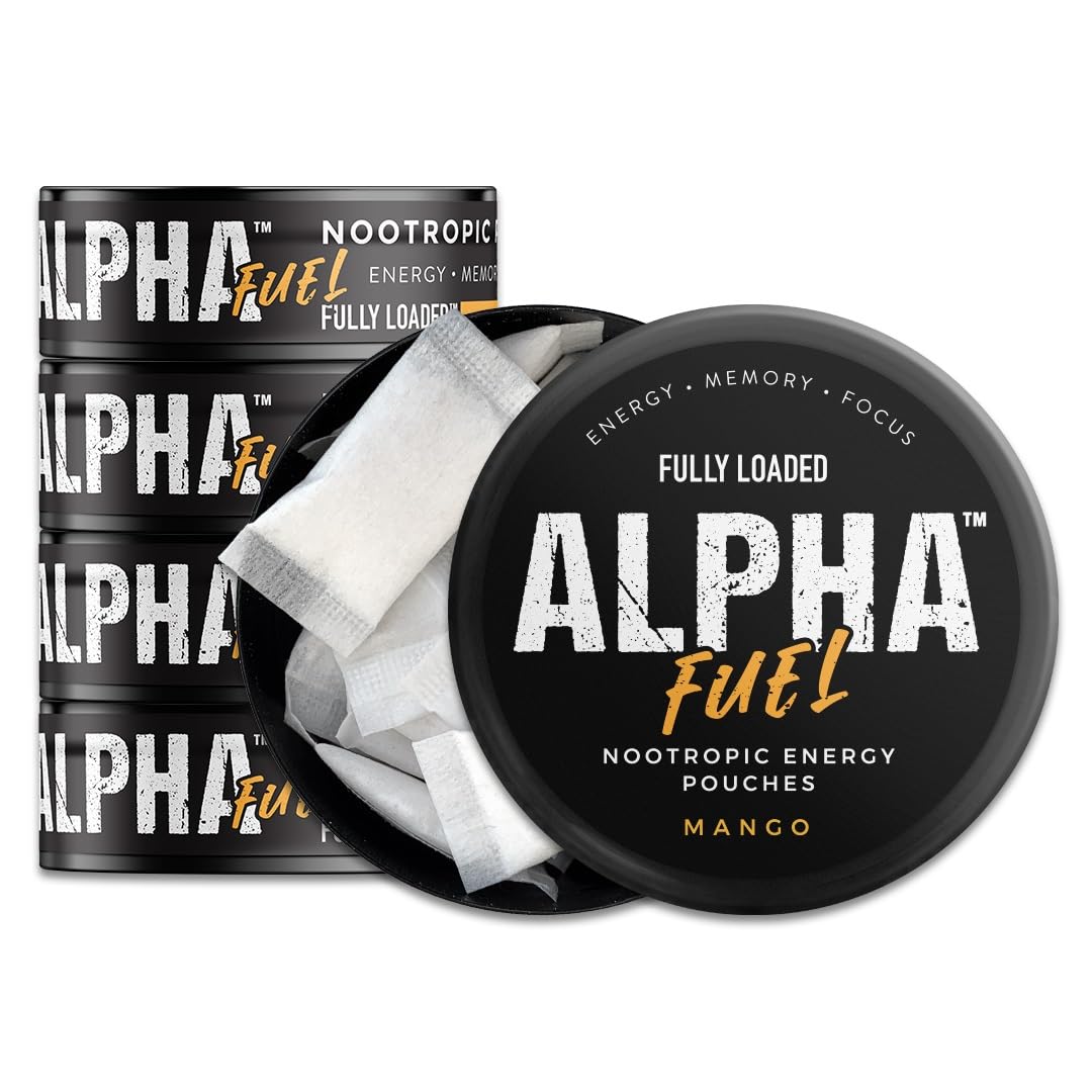 Alpha Fuel Nootropic Pouches Mango Fuel packaging