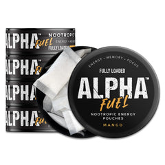 Alpha Fuel Nootropic Pouches Mango Fuel packaging