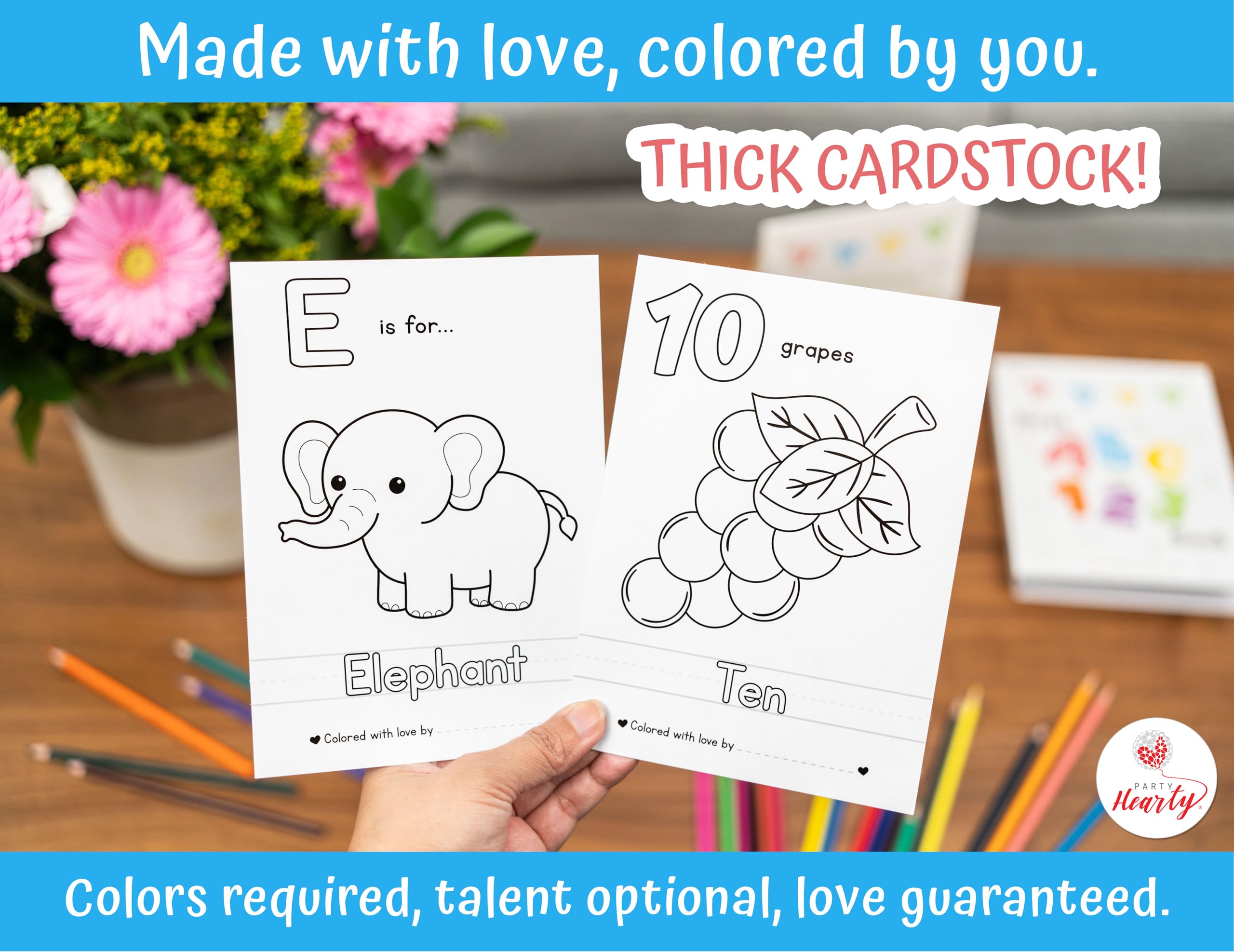 10 blank 123 book pages for coloring