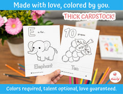 10 blank 123 book pages for coloring