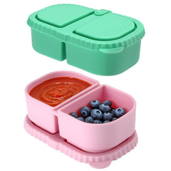 Alphatool reusable silicone snack containers set