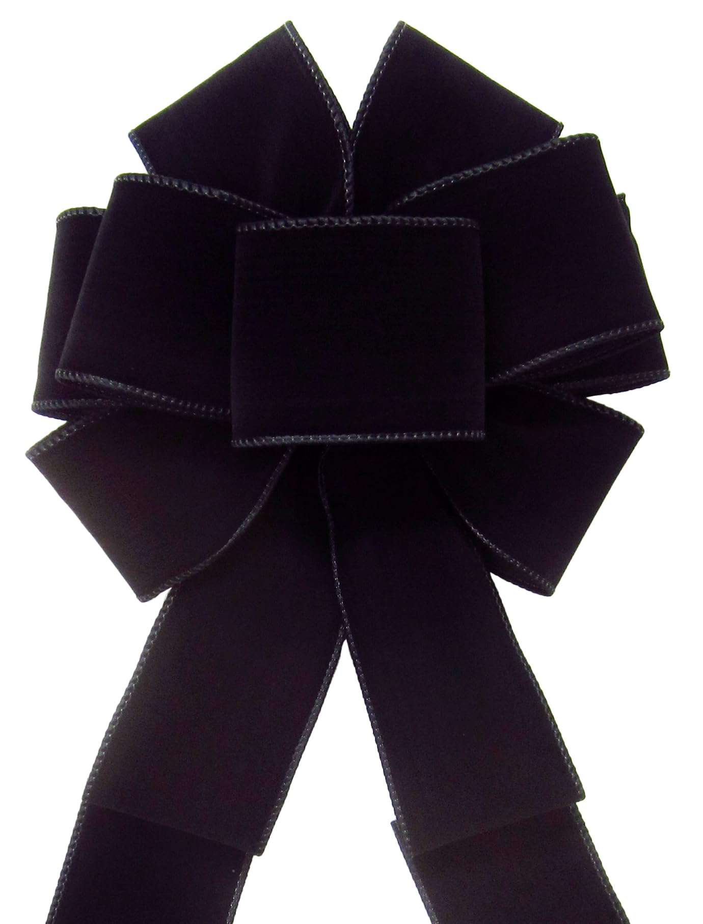 Alpine Holiday Bows black velvet wreath bow 8 inch wide