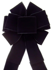 Alpine Holiday Bows black velvet wreath bow 8 inch wide