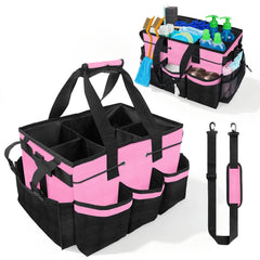 ALSLEA Cleaning Caddy Bag front view pink