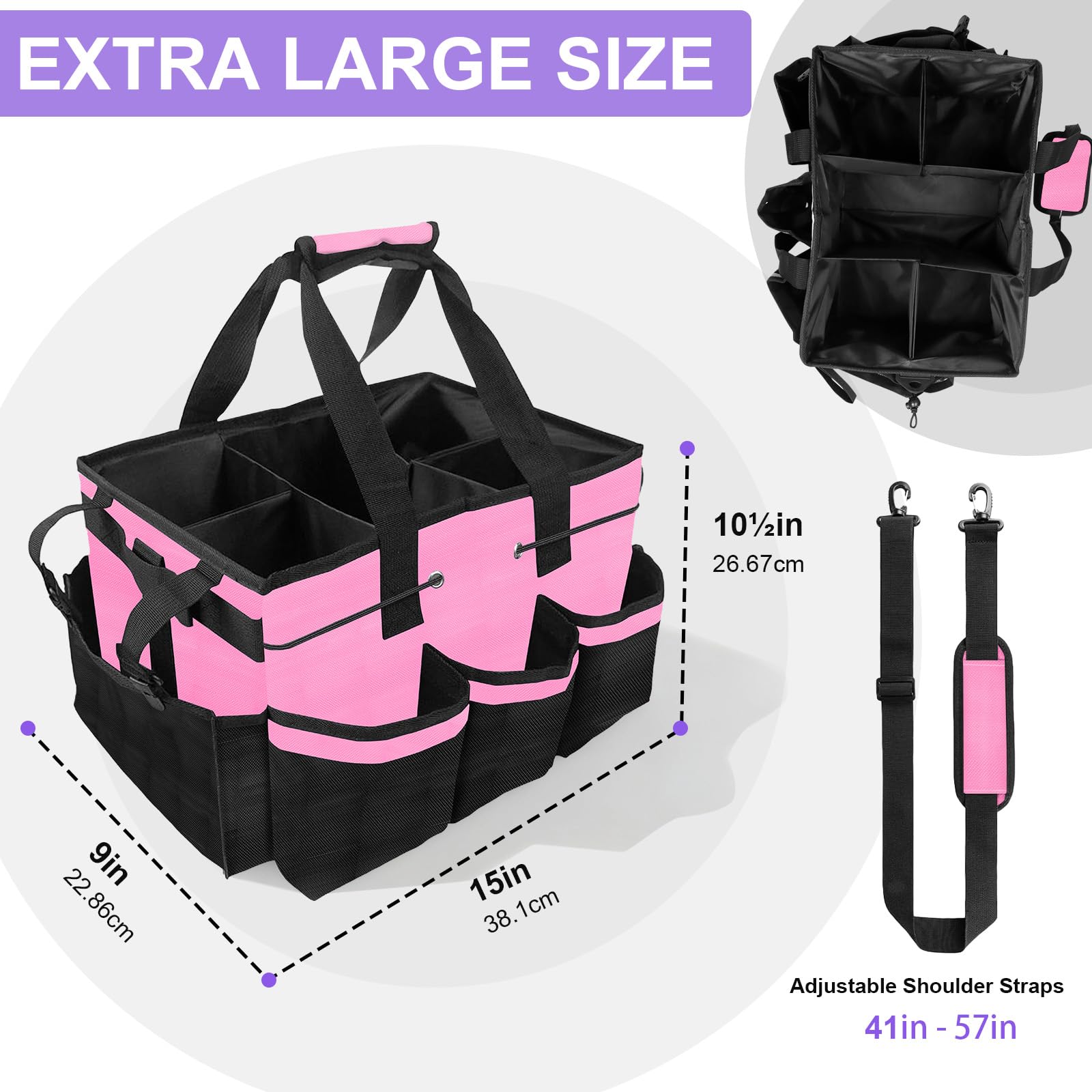Portable cleaning tote for home or professional use