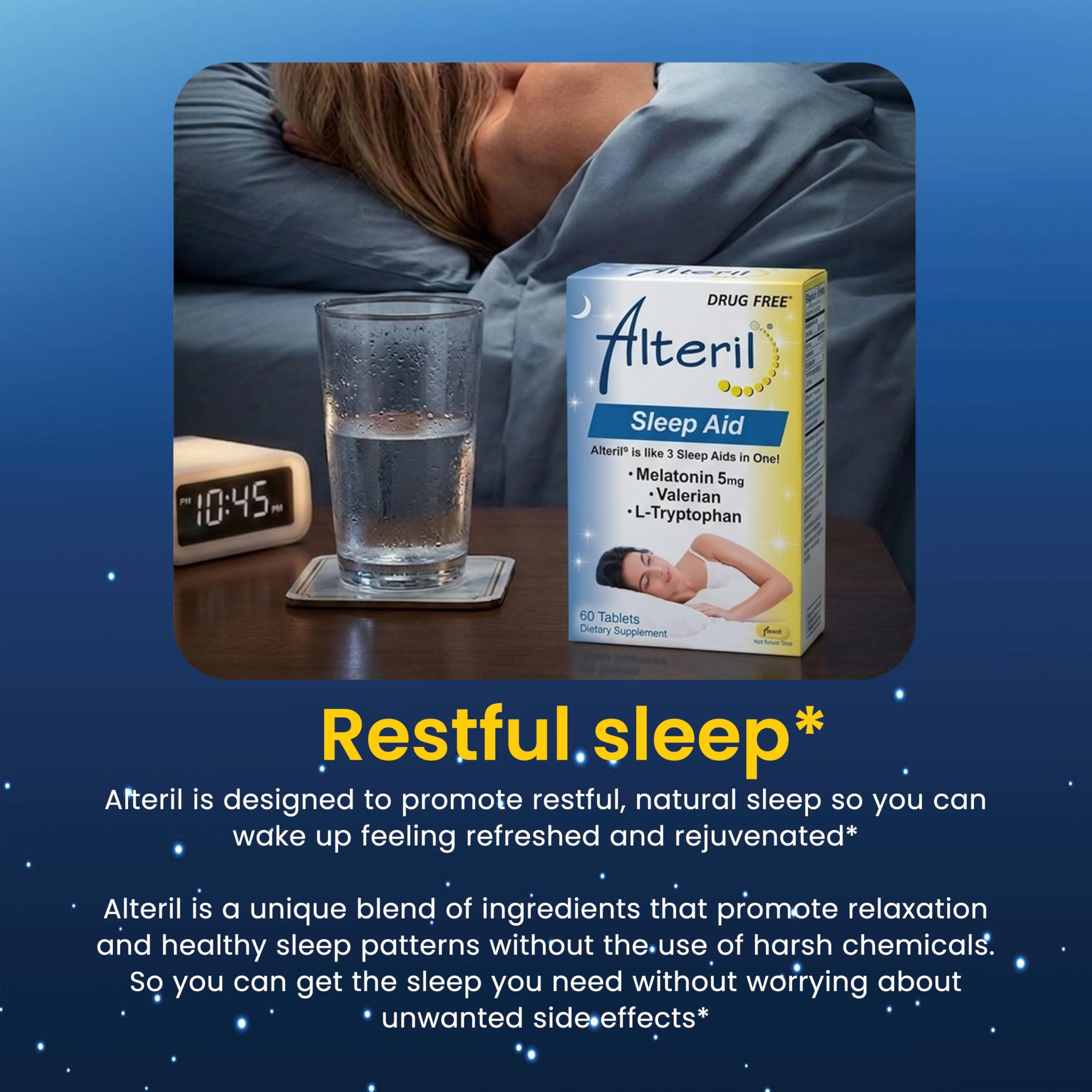 Alteril Sleep Aid storage guidance cool dry place