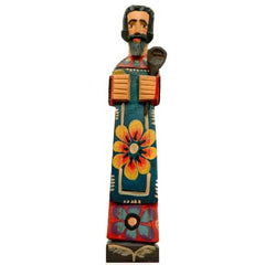 Altiplano San Pasqual Kitchen Saint handcarved wooden statue Guatemala 15 inch tall