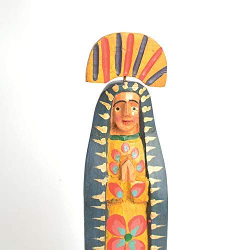 Fair trade eco-friendly Virgin Mary statue with rich colors and patterns