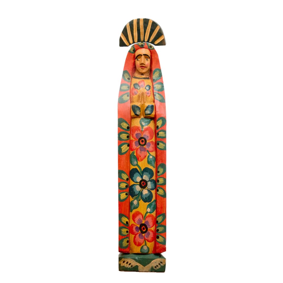Altiplano Virgin Mary Statue 15 inch hand carved Guatemala