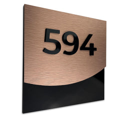 alumadesignco bronze hotel door numbers 4.7x4.7 inch three-layer door plate on door