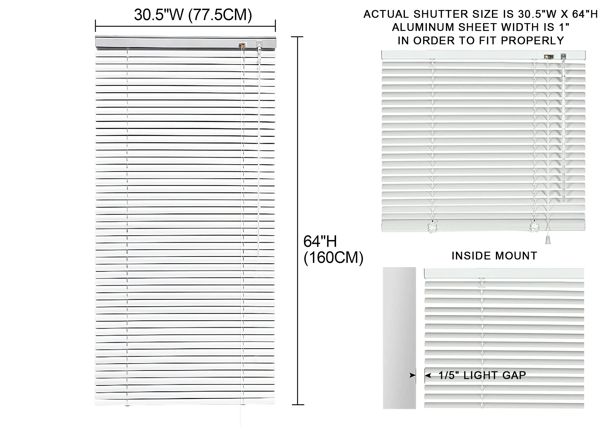 Lower rail weight helps prevent shaking in wind
