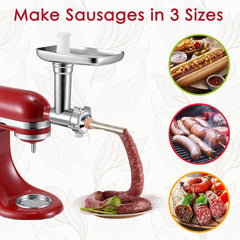 Aluminum alloy meat grinder attachment for KitchenAid
