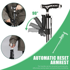 Aluminum alloy walking cane close up material