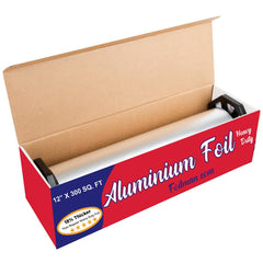 Corrugated cutter box with foil roll for kitchen use