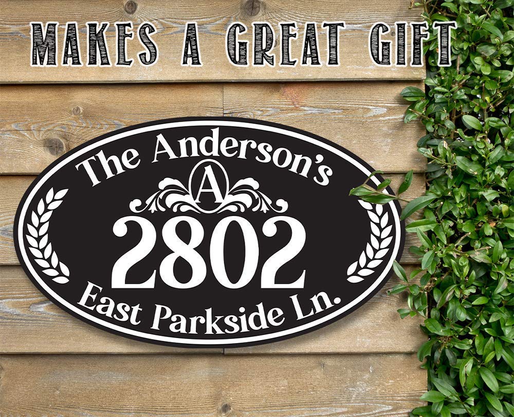 easy to hang house number sign on siding