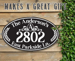 easy to hang house number sign on siding