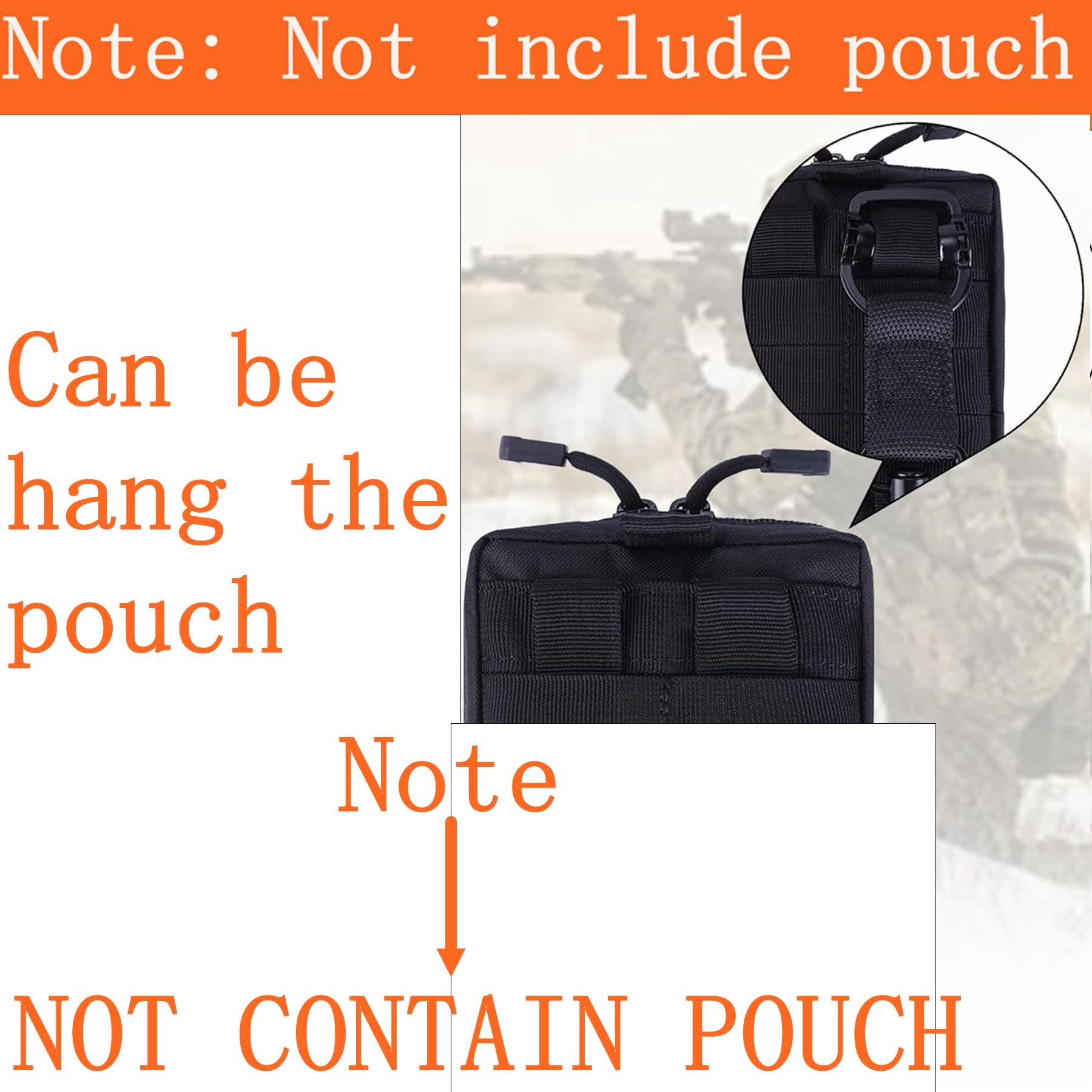 Waterproof molle pouch on sling