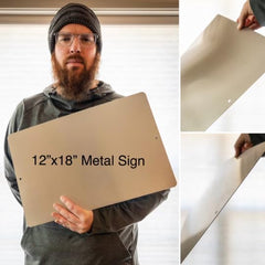 thin lightweight metal tin sign rounded corners image 4