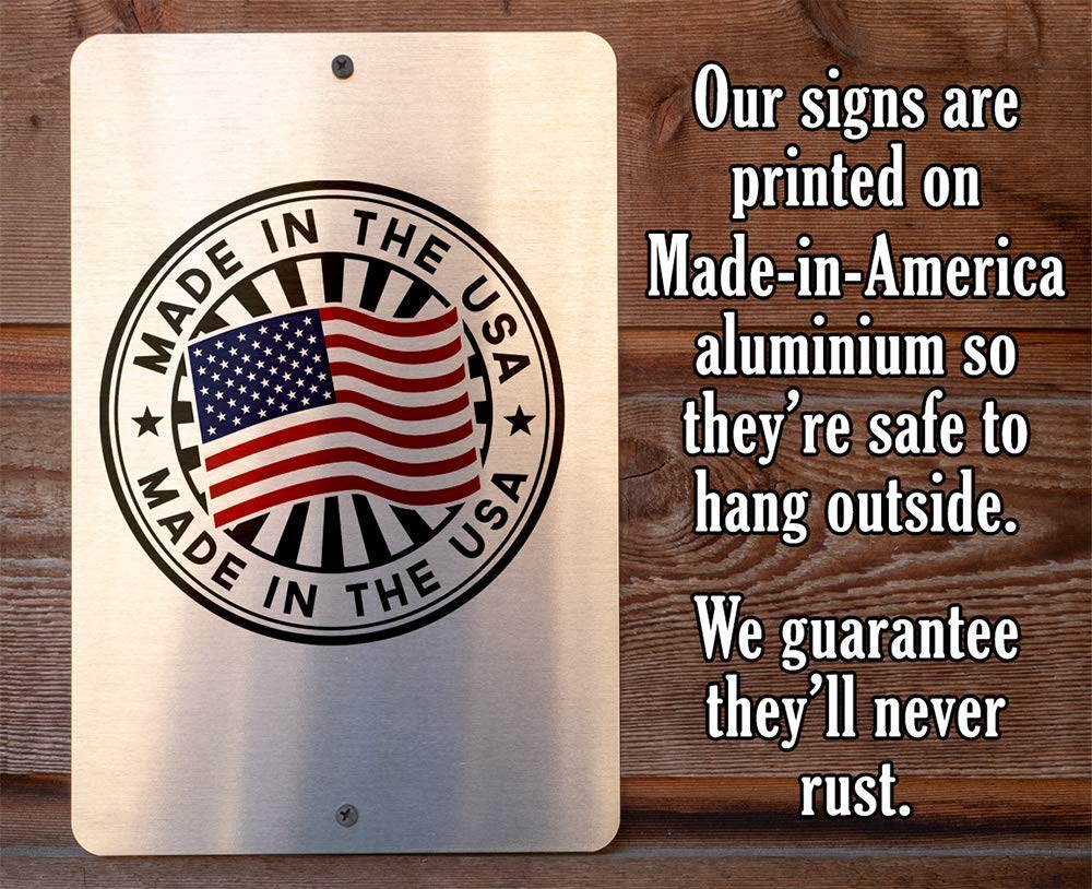 Aluminum sign 12x18 for pool area decor