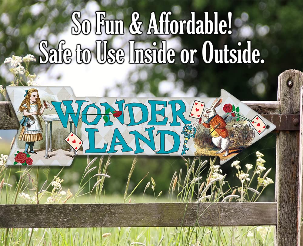 Indoor outdoor aluminum sign with epoxy ink for Wonderland