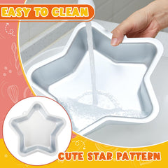 Star shaped cake pan two piece set for birthdays and parties