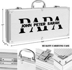 Aluminum carry case for grill tools and accessories