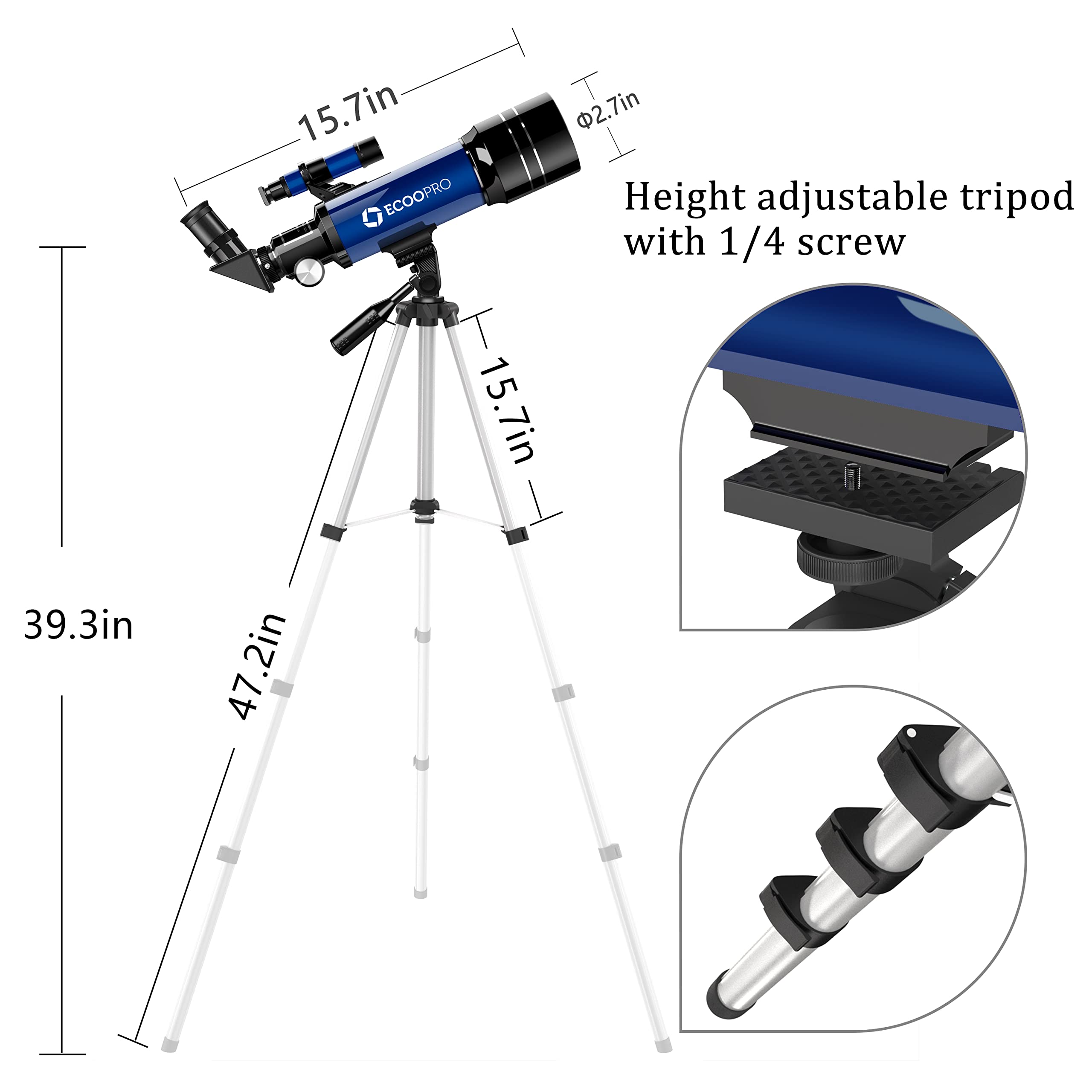 Gift-ready telescope kit for kids ages 5-12