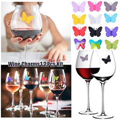 silicone drink markers for wine glasses 12 pack