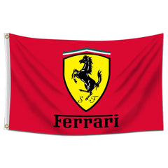 AMAKKFY Ferrari Racing Flag Wall Banner 3x5 ft close up print