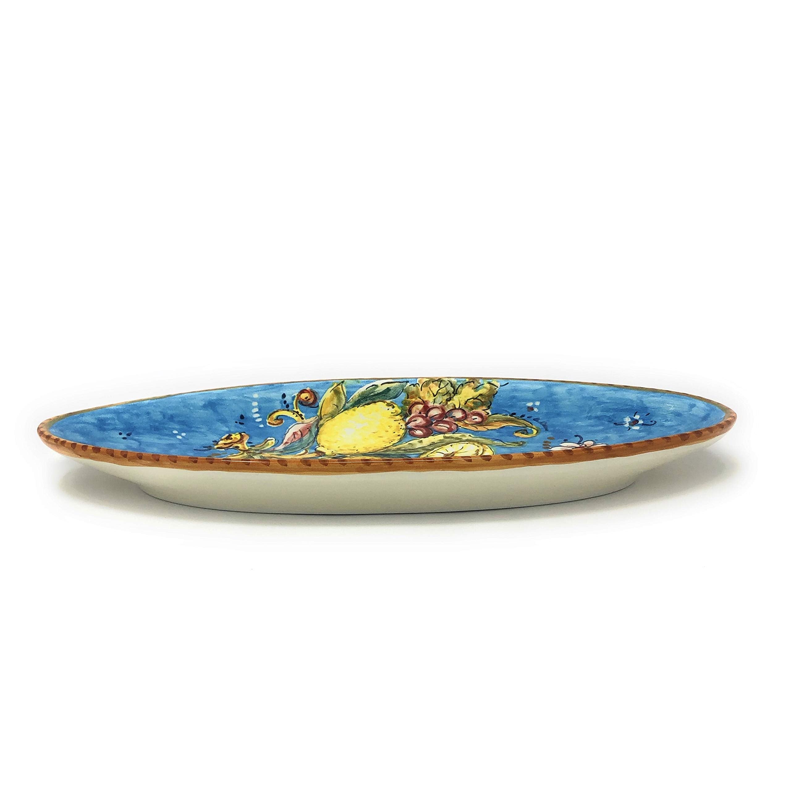 grape leaves and flowers accent on tray