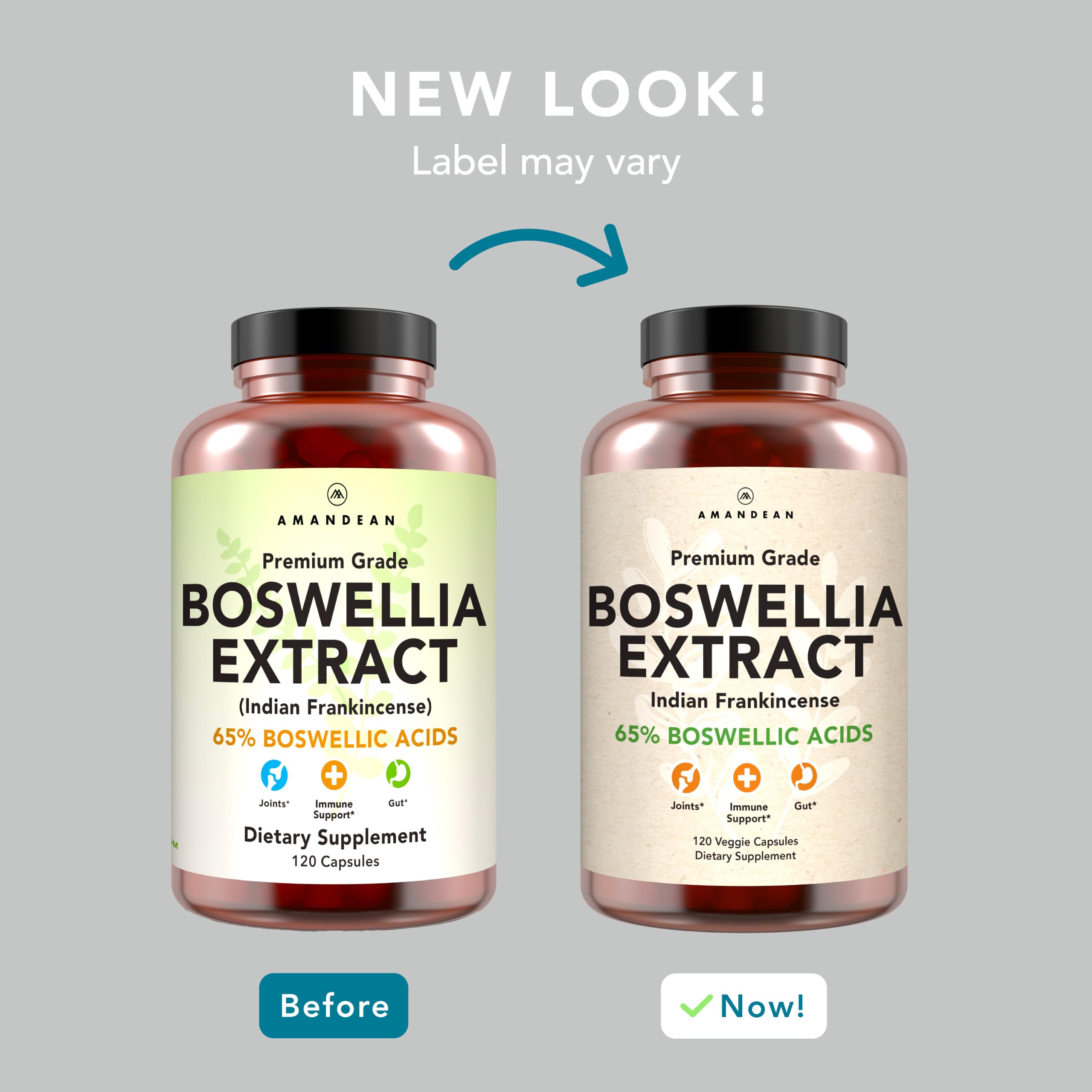 Boswellia Serrata extract capsules 65% Frankincense 120 count