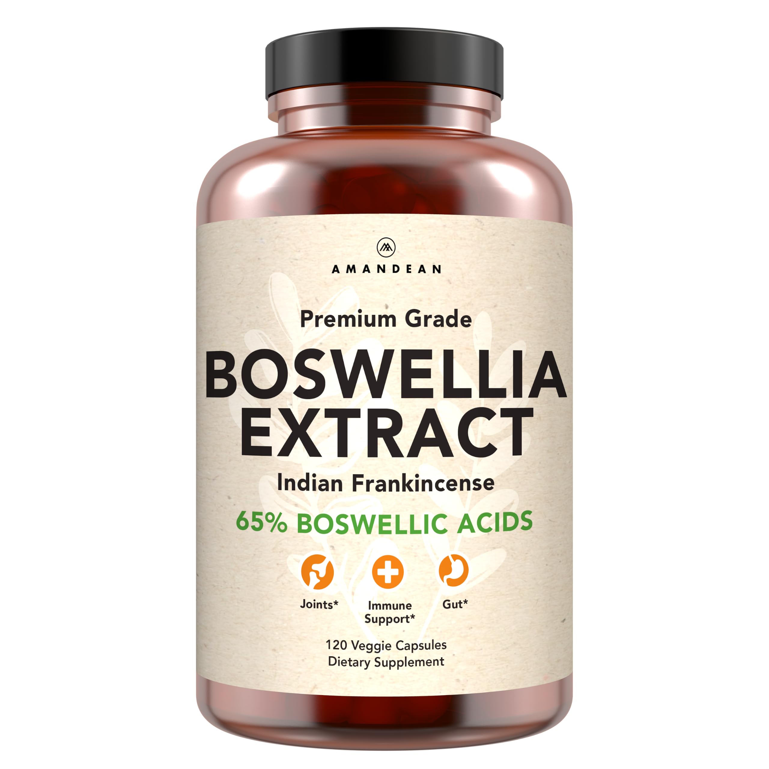 AMANDEAN Boswellia Serrata Extract Capsules 120ct bottle